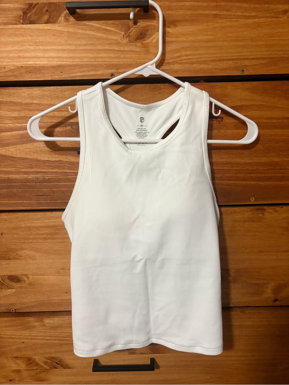 Born Primitive White Ribbed Athletic Tank Top